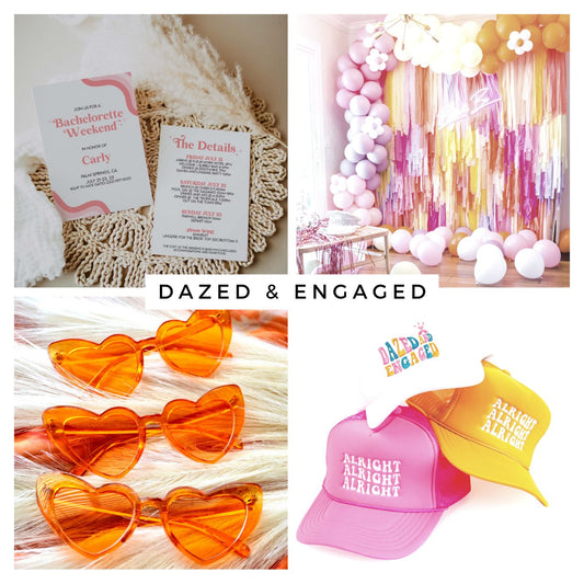 dazed and engaged bachelorette theme ideas and decorations