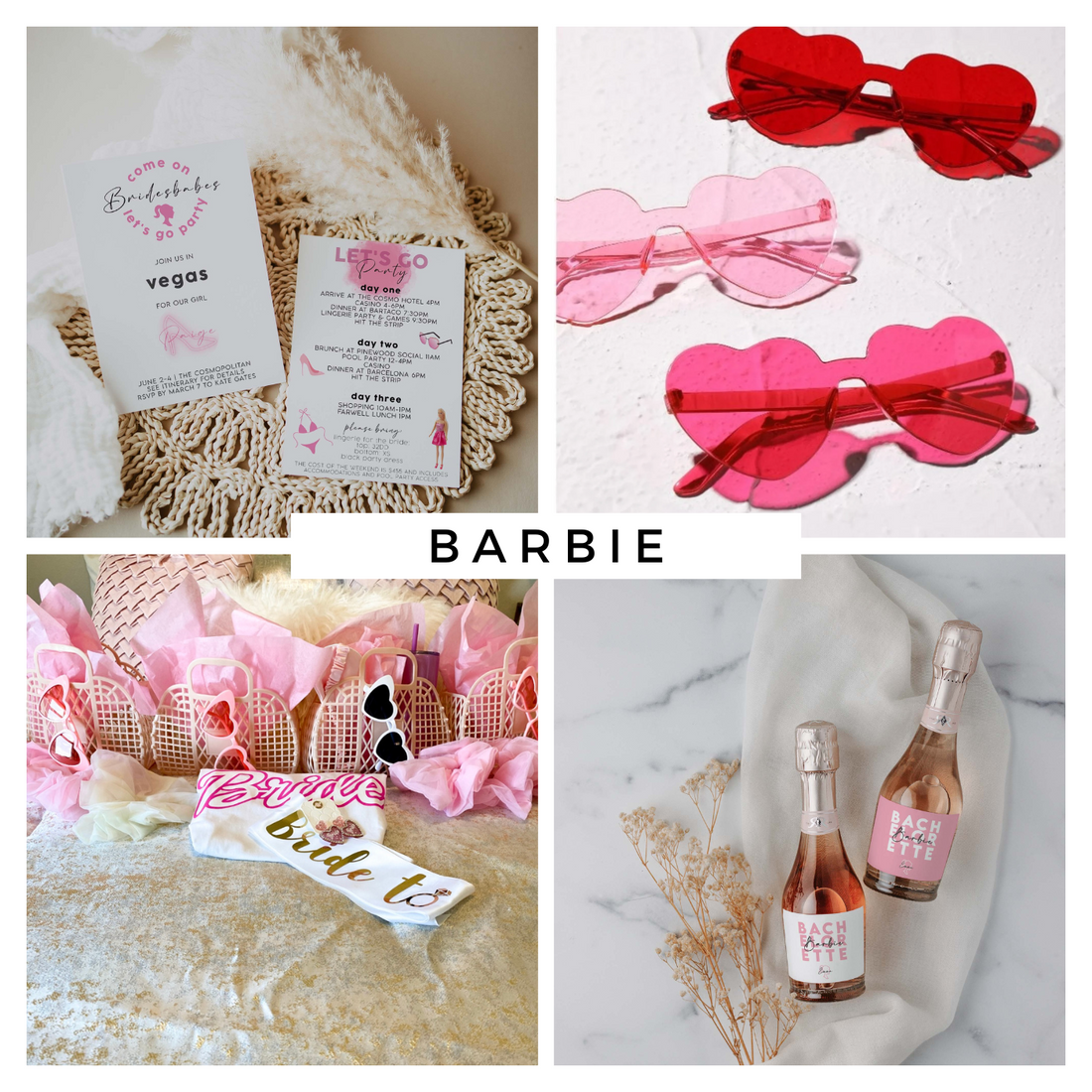 Bachelorette Party Gift Box includes Glass Water Bottle, Floral Sunglasses,  Lip Balm, and Hair Scrunchy- Bridesmaids Gift Ideas - Bridesmaid Gifts  Boutique