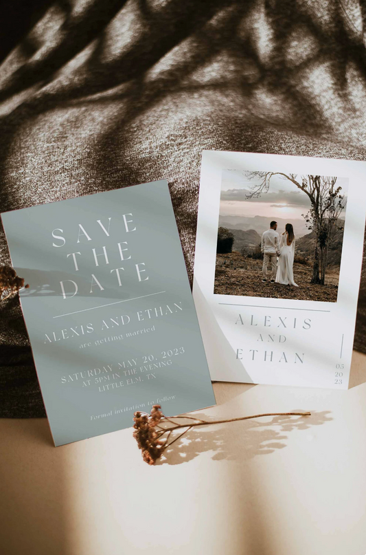 Sage Green Save The Date Template