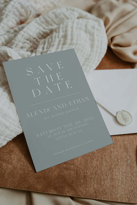 Sage Green Save The Date Template