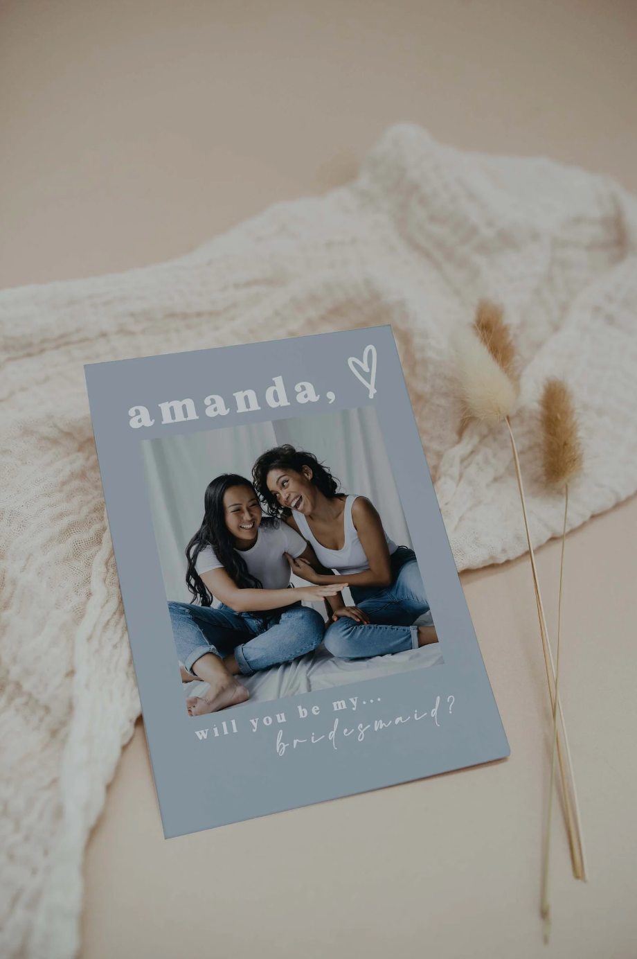 FREE Printable Bridesmaid Proposal Card with Photo