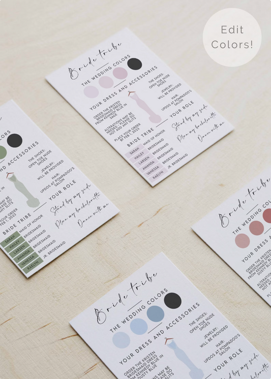 Sage Green Editable Bridesmaid Proposal Info Card Template