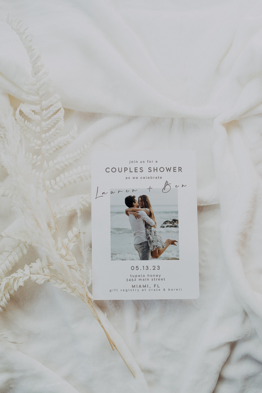 Couple's Shower Modern Bridal Shower Invitation Template
