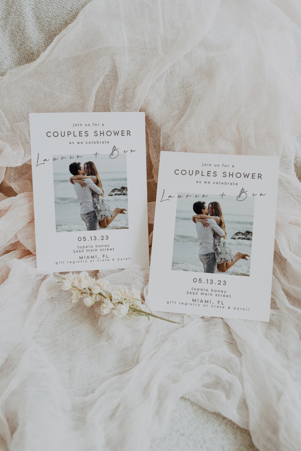 Couple's Shower Modern Bridal Shower Invitation Template