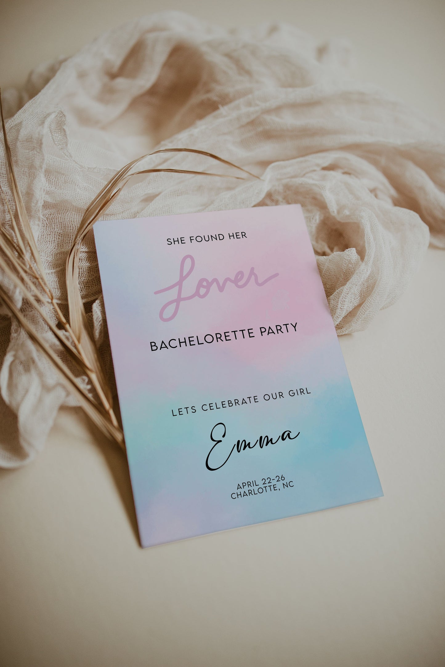 SHE FOUND HER LOVER Bachelorette Itinerary Template