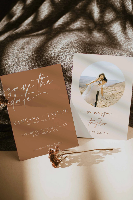 Terracotta Save The Date Template