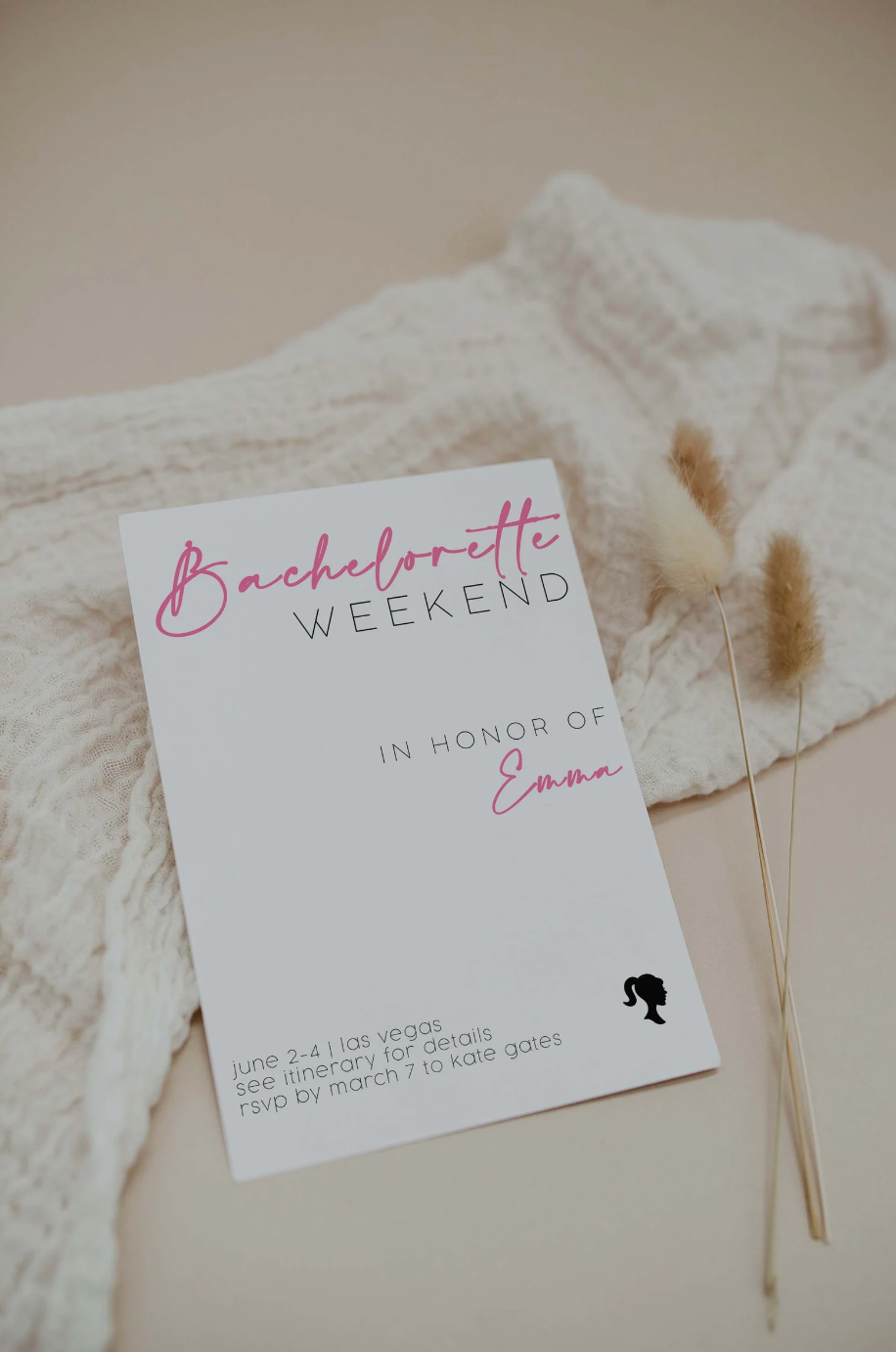 CLASSIC BARBIE Bachelorette Itinerary Template