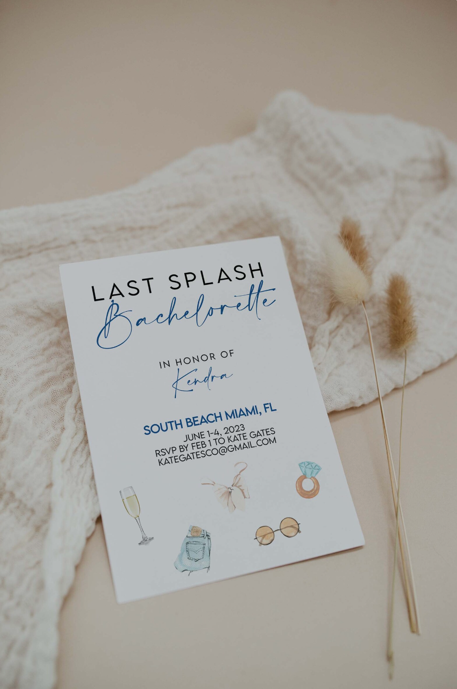 Last Splash Bachelorette Itinerary Template