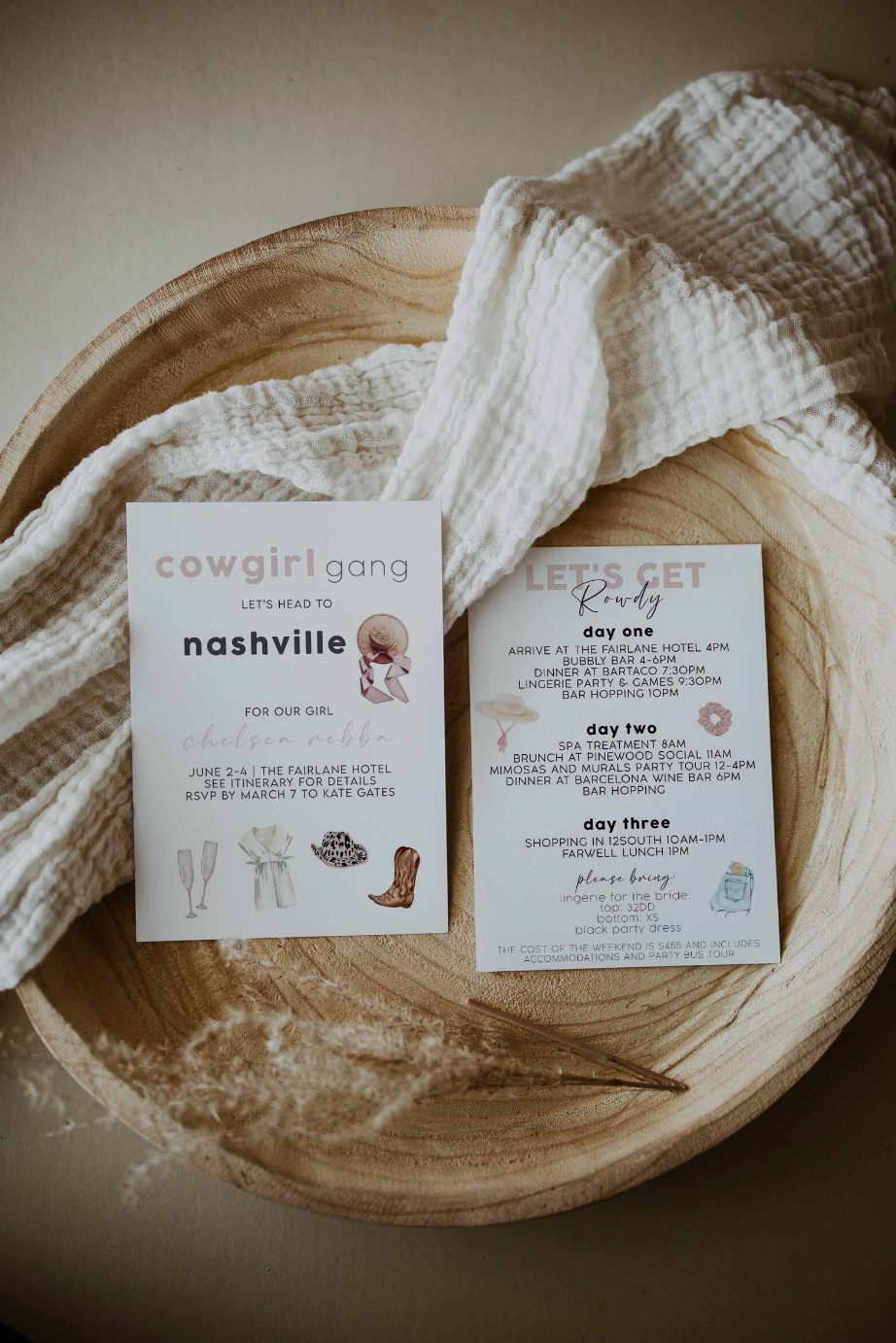 COWGIRL Bachelorette Invitation Template